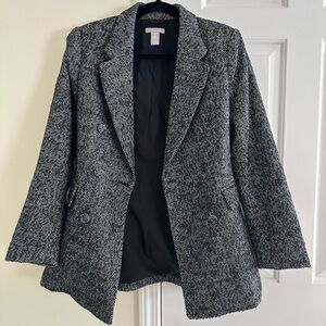 H&M Double Breasted Herringbone Blazer